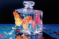 Perfume bottle with butterflies creativity container butterfly.
