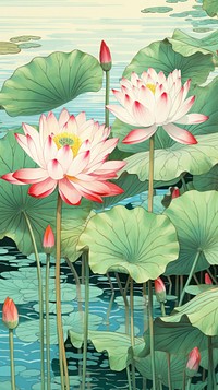 Lotus pond flower plant lily.