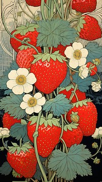 Traditional japanese strawberry farm plant fruit food.