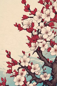 Cherry blossom art pattern flower.