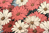 Daisy flower art backgrounds pattern.