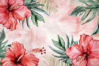 Exotic tropical flowers and leaves backgrounds hibiscus petal.