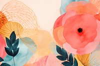 Memphis spring flowers illustration background backgrounds abstract painting.