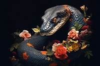 Snake reptile animal flower.