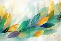 Abstract art gold tropical leaves backgrounds abstract painting.