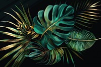 Abstract art gold tropical leaves leaf tropics pattern.