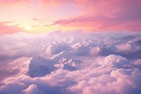 Aerial View landscape mountain sky.