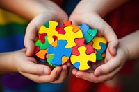 Autism togetherness solution holding.