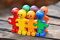 Autism toy representation togetherness.