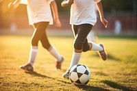 Young soccer players football sports togetherness.