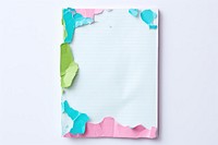 Cute ripped paper green text pink.