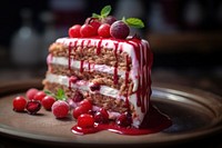 Cake food raspberry dessert.