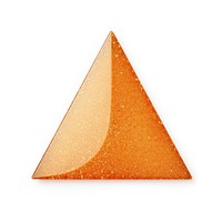 Orange triangle icon shape white background simplicity.