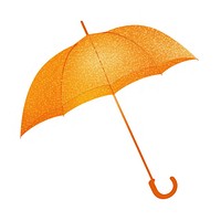 Orange umbrella icon white background protection sheltering.