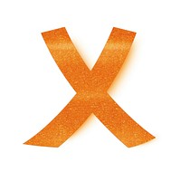 Orange cancer ribbon icon shape white background appliance.