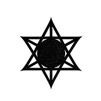 PNG Black octagram icon symbol shape logo.