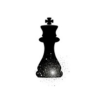 Black chess icon white background creativity chessboard.