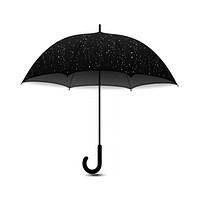 Black umbrella icon white background protection monochrome.