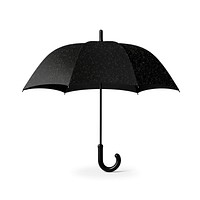 Black umbrella icon white background protection simplicity.