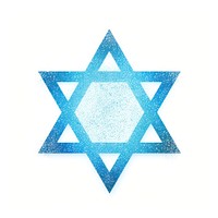 PNG Blue hexagram icon symbol shape white background.