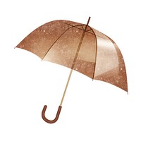 Brown umbrella icon white background protection sheltering.