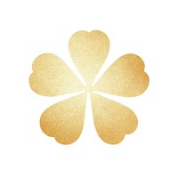 PNG Gold clover icon flower shape petal.