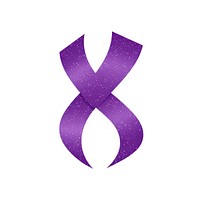 Purple cancer ribbon icon symbol white background chandelier.