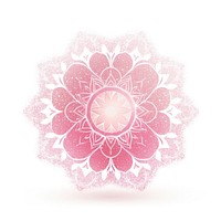 Pink mandala icon pattern shape art.