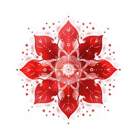 Red mandala icon pattern shape art.
