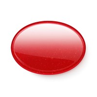 Red oval icon shape white background simplicity.
