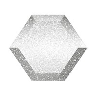 PNG Silver pentagon icon diamond jewelry shape.