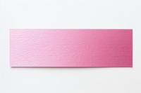 Pink aluminium texture pattern adhesive strip paper white background rectangle.
