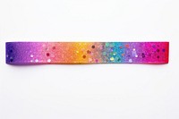 PNG Rainbow glitter texture pattern adhesive strip white background accessories rectangle.
