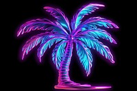 Palm tree neon pattern purple.