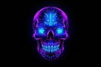 Skull purple night light.