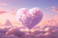 Cloud and heart outdoors nature pink.