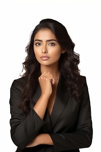 Indian woman thinking portrait adult photo.