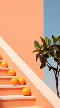Orange architecture grapefruit staircase.