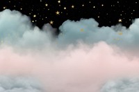 Pastel blue pink cloud fog and stars png backgrounds outdoors nature.