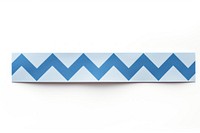 Blue chevron pattern adhesive strip white background rectangle turquoise.