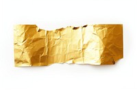 Gold foil texture adhesive strip paper white background aluminium.