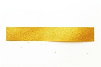 Gold glitter paper adhesive strip white background rectangle confetti.