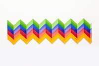 Rainbow chevron pattern adhesive strip white background creativity rectangle.