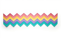 Rainbow chevron pattern adhesive strip white background creativity rectangle.