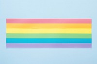 Rainbow stripe pattern adhesive strip art rectangle letterbox.