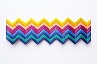 Rainbow chevron pattern adhesive strip art white background creativity.