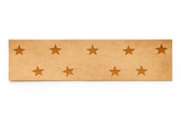 Star pattern paper adhesive strip rectangle symbol white background.