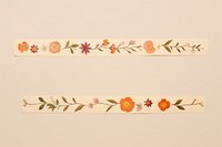 Flower pattern adhesive strip art creativity graphics.