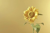 3D render sunflower gradan plant inflorescence asteraceae.