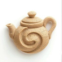 Sand Sculpture teapot pottery drink art.